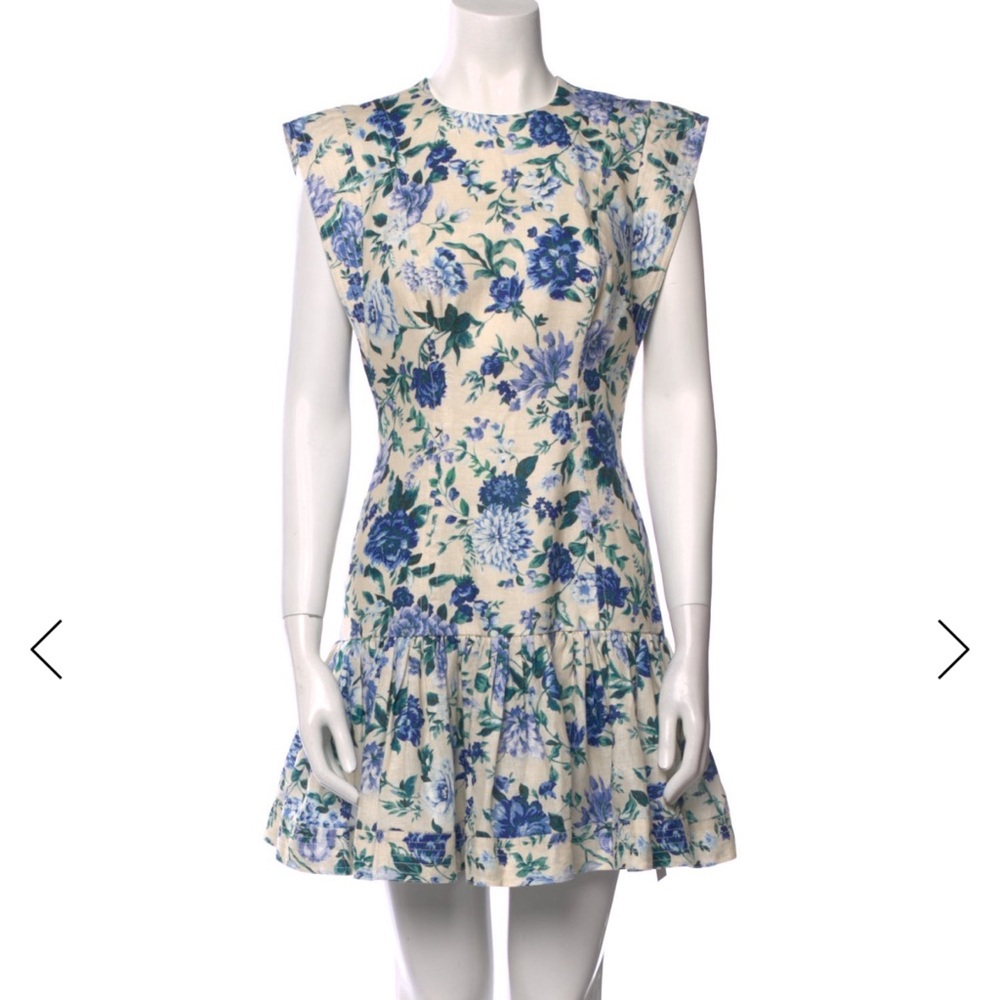 Zimmermann Moncur Flounce Mini Dress - Picture 1 of 8